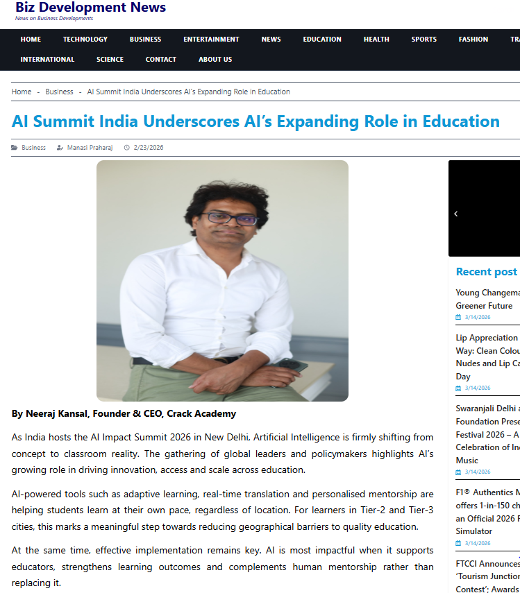 AI Summit India Underscores AI’s Expanding Role in Education
